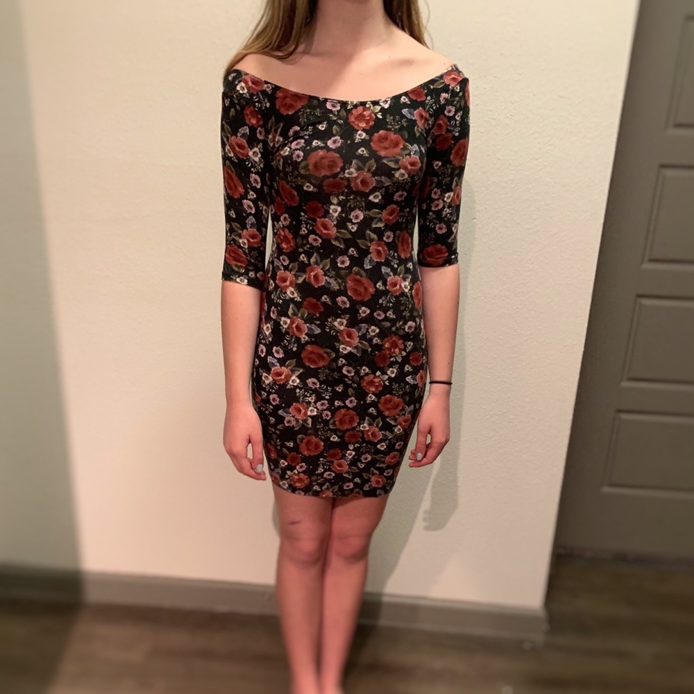 Floral body con dress